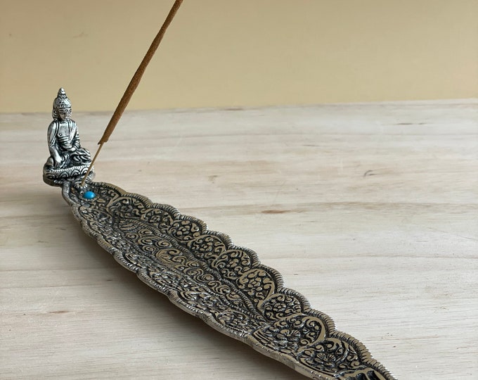 Buddha Incense Holderbuddha Metal Incense Burner Etsy