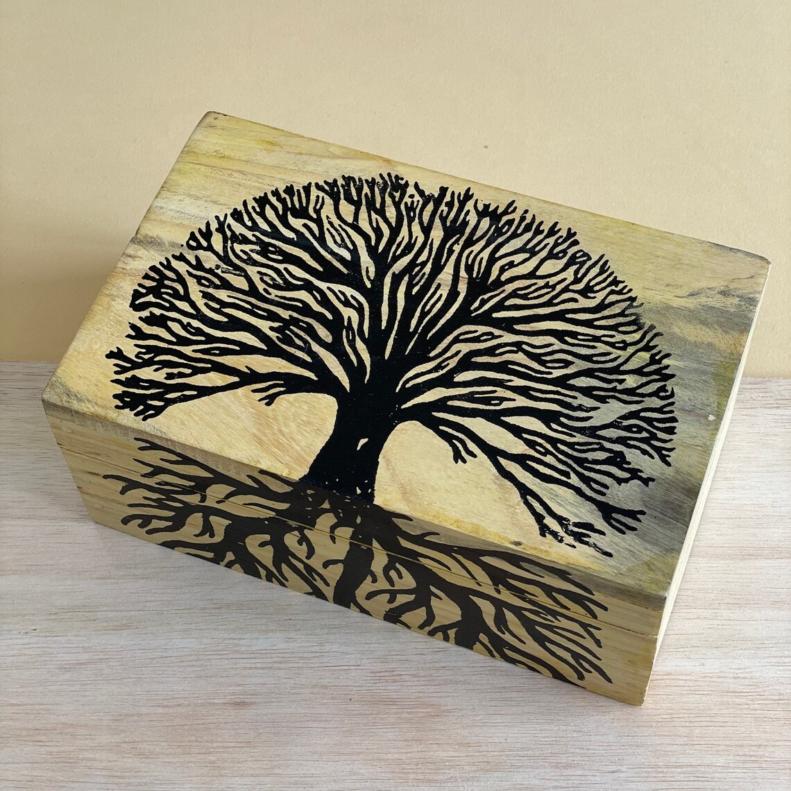 Tree Of Life Wooden BoxTree Of Life DesignKeepsake Etsy