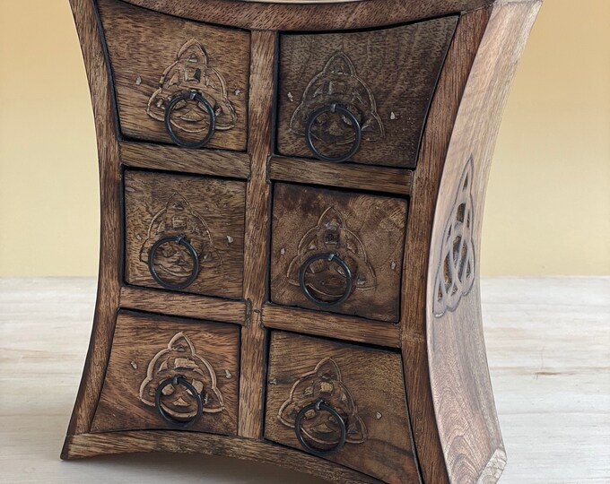 Wooden Storage Cheststorage Almirah Boxtriquetrawooden Cupboardherb