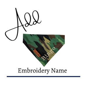 Add an Embroidered Name | Embroidery Add-On | Bandana Not Included