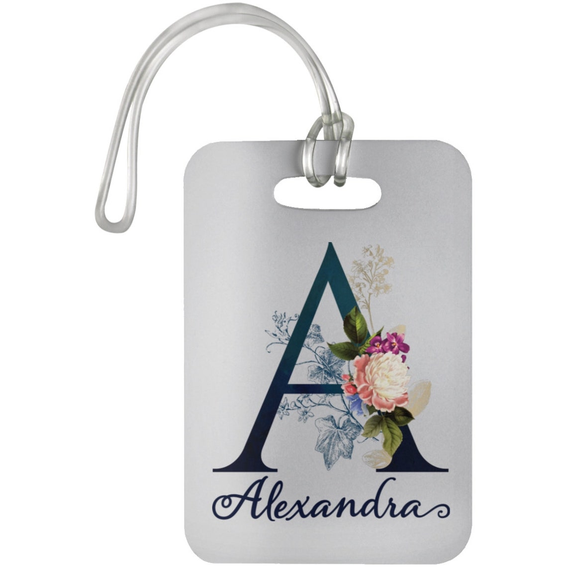 Custom Monogram Luggage Tag Personalized Name Initial gift for Etsy