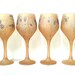 Wine glass hand painted hebron art set 6 glasses amazing colors combined uniqu