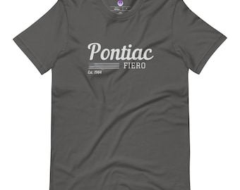 Pontiac Fiero Classic Style T-Shirt Gray