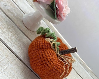 Calabazas tejidas a crochet / Decoración de otoño / Calabaza naranja / Decoración de calabaza / Calabazas rústicas / Decoración de Acción de Gracias / Patrón de Kayte Dids / HECHO A PEDIDO