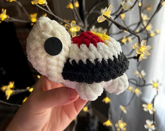 Tortuga de tofu de sushi / Peluche de crochet / Animal de peluche / Peluche / Amigurumi / Tortuga de peluche / Ideas de regalo / Artículo terminado / Tortugas / HECHO A PEDIDO