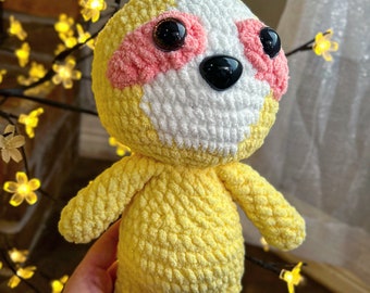 Yellow Sloth | Crochet Plush | Stuffed Animal | Plush | Amigurumi | Sloth Plush | Gift Ideas | Finished Item | Sloths | Sloth Stuffie