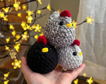 Pollito / Peluche de crochet / Animal de peluche / Peluche / Amigurumi / Pollo de peluche / Ideas de regalo / Producto terminado / Pollos / HECHO A PEDIDO