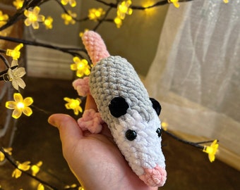 Baby Possuml | Crochet Plush | Stuffed Animal | Plush | Amigurumi | Baby Possum Plush | Gift Idea | Finished Item | Possums | Baby Possum