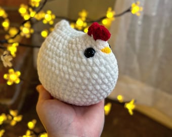 Mamá Polla / Peluche de Ganchillo / Animal de Peluche / Peluche / Amigurumi / Peluche de Pollo / Ideas de Regalo / Artículo Terminado / Pollos / HECHO A PEDIDO