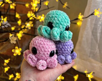 Pocket Octos | Crochet Plush | Stuffed Animal | Plush | Amigurumi | Pocket Octo Plush | Gift Idea | Finished Item | Pocket Octos | Octopus