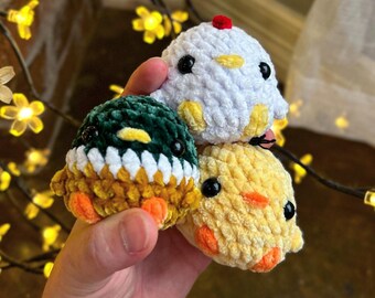 Pajaritos / Peluche de ganchillo / Animal de peluche / Peluche / Amigurumi / Pollitos, patos y ánades reales / Ideas de regalo / Artículo terminado / HECHO A PEDIDO