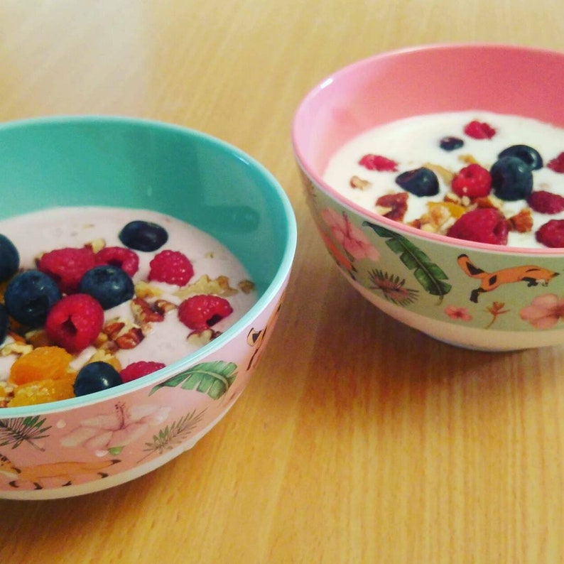 Kids bowls cereal bowl kids melamine bowls Set of 2 hand made Etsy