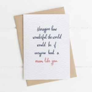 Cartão de letras moderno para mãe, cartão de melhor mãe, cartão de felicitações para mãe