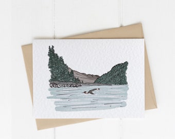 Wild Sea Swim Card, Swimming Greeting Card, Ocean Swim Card for Nature Lovers, Adventure Swim Card for Birthday, Summer Birthday Card