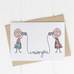 I Miss You Card, Carte d’amitié, Relation longue distance, Carte pour petite amie, Carte pour petit ami