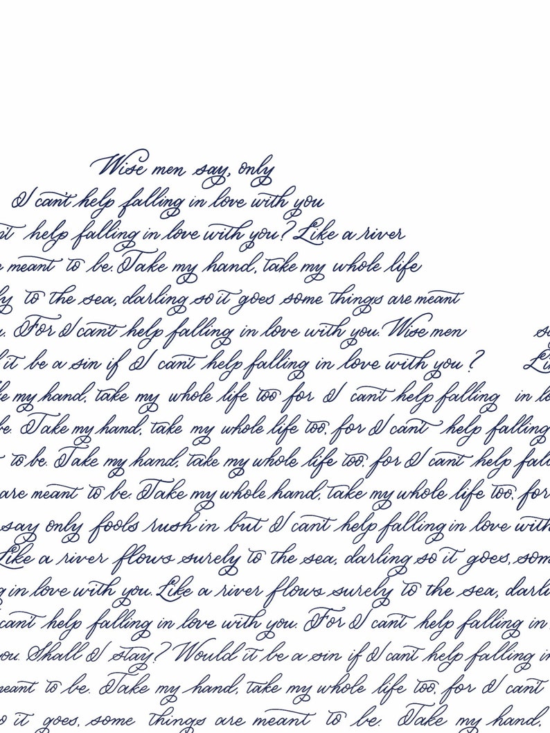 Custom Vows Heart Personalised Wall Art For Bride & Groom, Wedding Daddy Daughter Speech Gift For The Couple, Our Wedding Song Wall Art, image 5