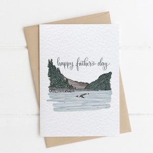 Vatertagskarte, wildes Schwimmen, Abenteuer Papa Karte für Schwimmer, Outdoor-Karte für Vatertag, Karte von Kindern, Open Water Schwimmen