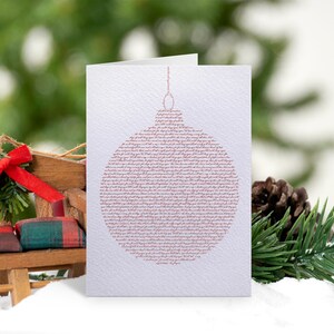 Auld Lang Syne Weihnachtskarte, Handbeschriftete Weihnachtskarte, Jahreszeitliche Weihnachtskarte, moderne und minimalistische Weihnachtsgrußkarte, Handgemacht