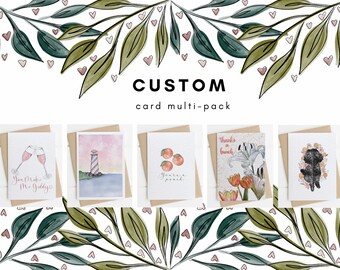 Greeting Card Multipack, Choose Your Own Set of Cards, Unique Birthday Cards, &#39;Just Because&#39; Cards, Occasion Cards