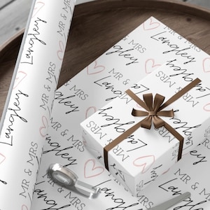 Custom Wrapping Paper for Wedding Gift Personalized Wedding Gift Wrap Customizable Wrapping Paper for Gift Personalization Gift Wrap Wedding
