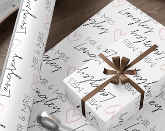 Custom Wrapping Paper for Wedding Gift Personalized Wedding Gift Wrap Customizable Wrapping Paper for Gift Personalization Gift Wrap Wedding