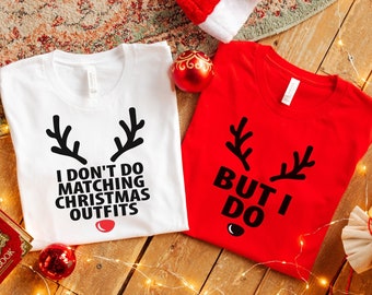 Couples Christmas Shirts, Funny Matching Reindeer Sweatshirt, Matching Couple Christmas Outfit, Christmas Holiday, Couples Christmas Gift