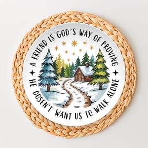 Religious Friendship Plate, Inspirational Gift, Decorative Christian Home Decor, Encouraging Message, Unique Gift Idea, Bestie Keepsake