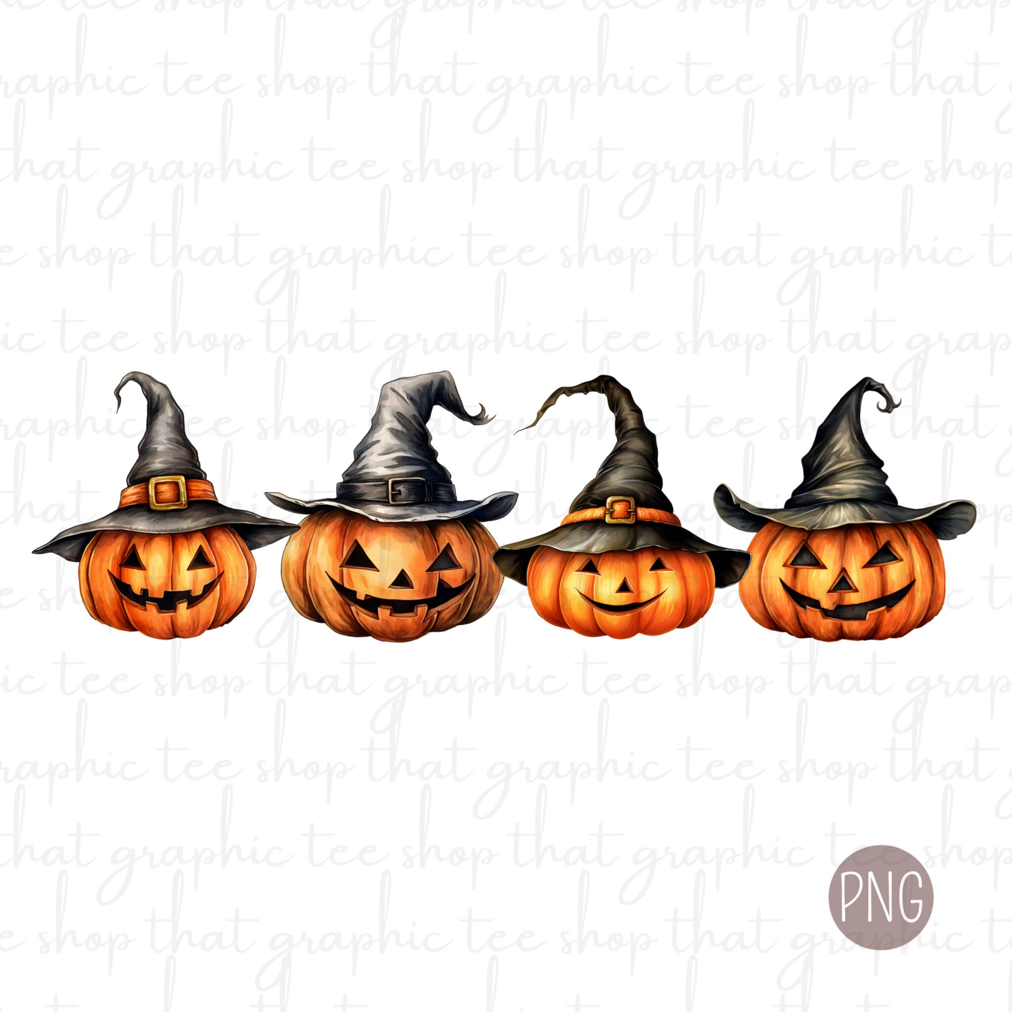 Jack O Lantern Witch Hat PNG, Halloween Graphic, Digital Download ...