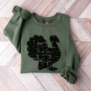 Vintage Turkey Crewneck Sweatshirt, Thanksgiving Cute Turkey Shirt, Vintage Fall Sweatshirt, Autumn Shirt, Thanksgiving Turkey Shirt