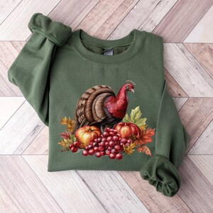 Vintage Turkey Crewneck Sweatshirt, Thanksgiving Cute Turkey Shirt, Vintage Fall Sweatshirt, Autumn Shirt, Thanksgiving Turkey Shirt