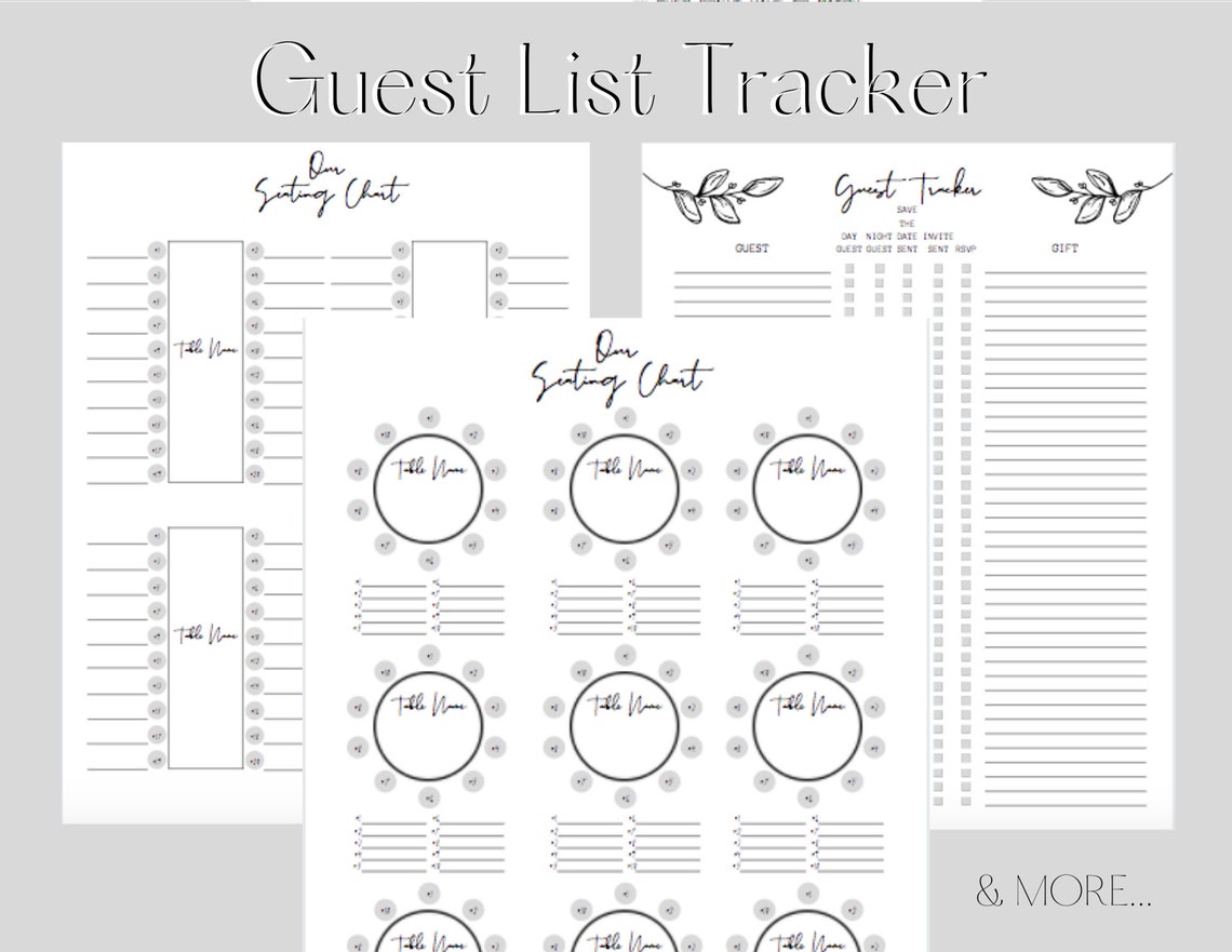 Printable Wedding Planner & Wedding Organizer Wedding Etsy