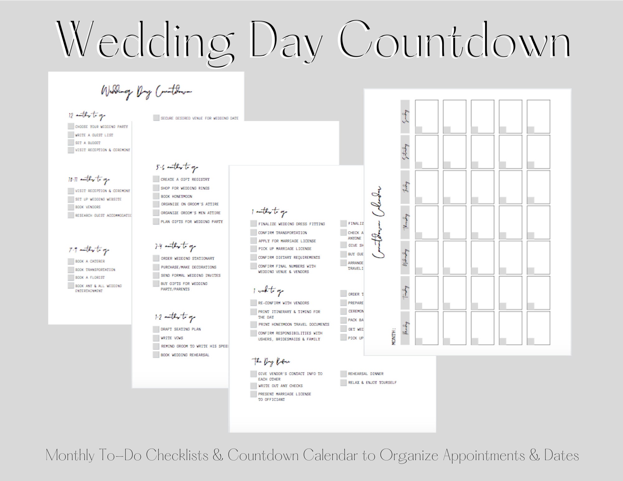 Printable Wedding Planner & Wedding Organizer Wedding | Etsy