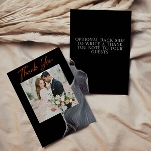 Black Halloween Wedding Invitation Suite, Moody Wedding Invitation Set,DIY Modern Wedding Invitation Template. Digital Download image 8
