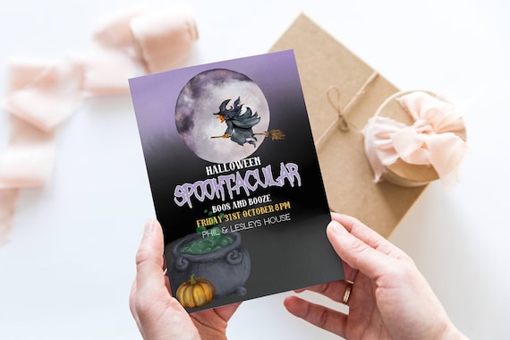 Halloween Party Invitation for Adults. Printable Digital