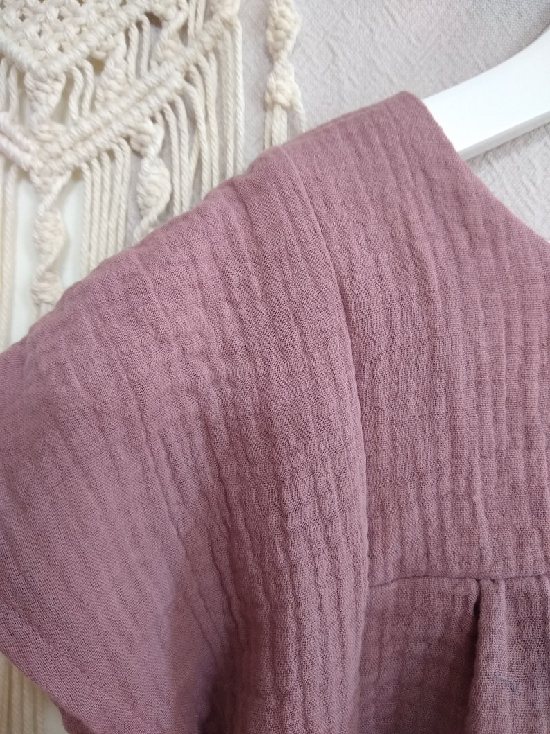 Tunic shirt Maya, muslin, 100% cotton, in 2 colors image 6