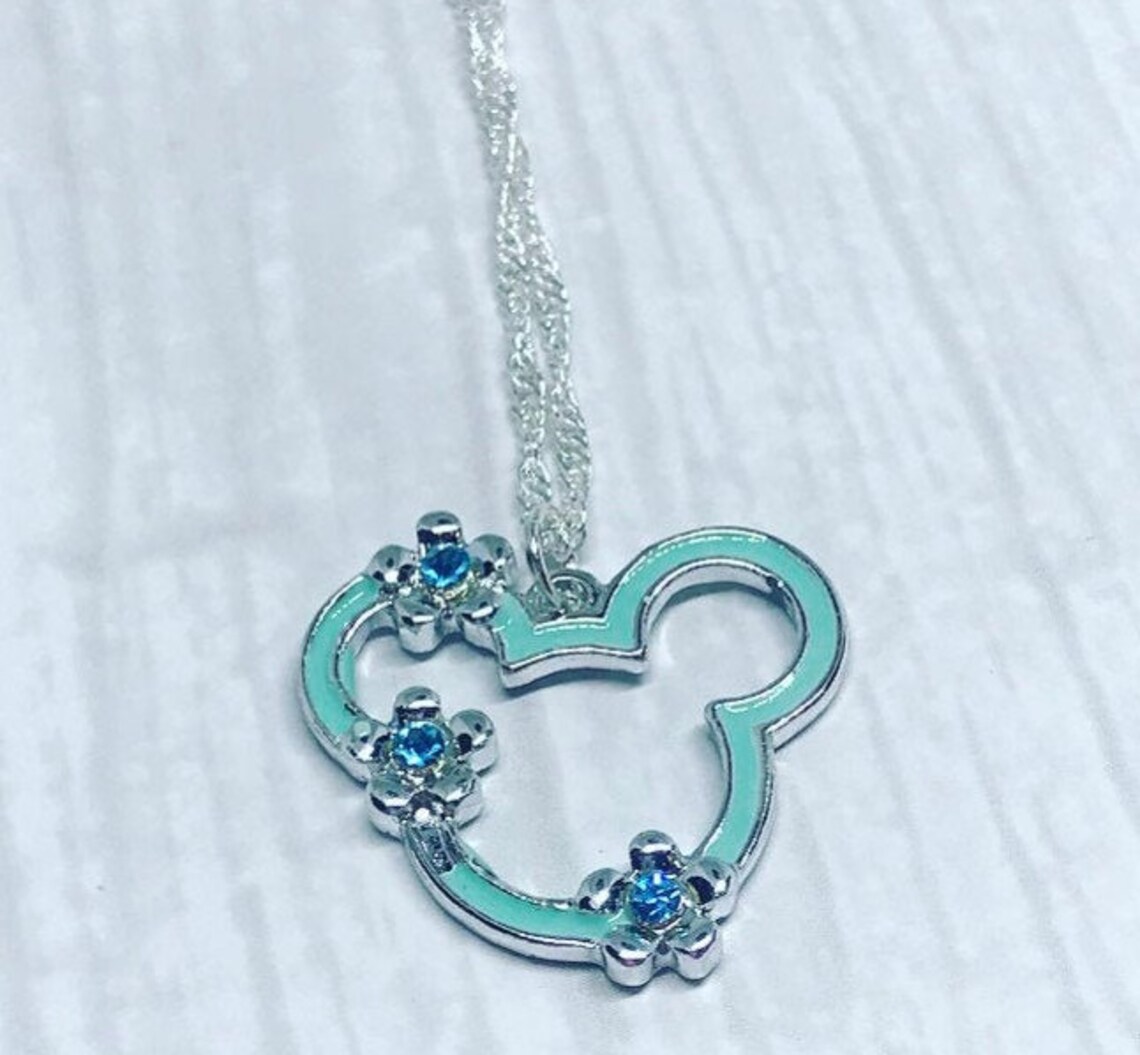 Mickey Mouse Necklace 5 Colours Etsy