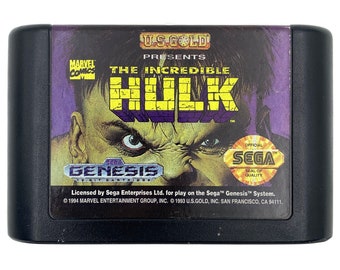 The Incredible Hulk Sega Genesis 1993 Game Cover Original in Picture ...