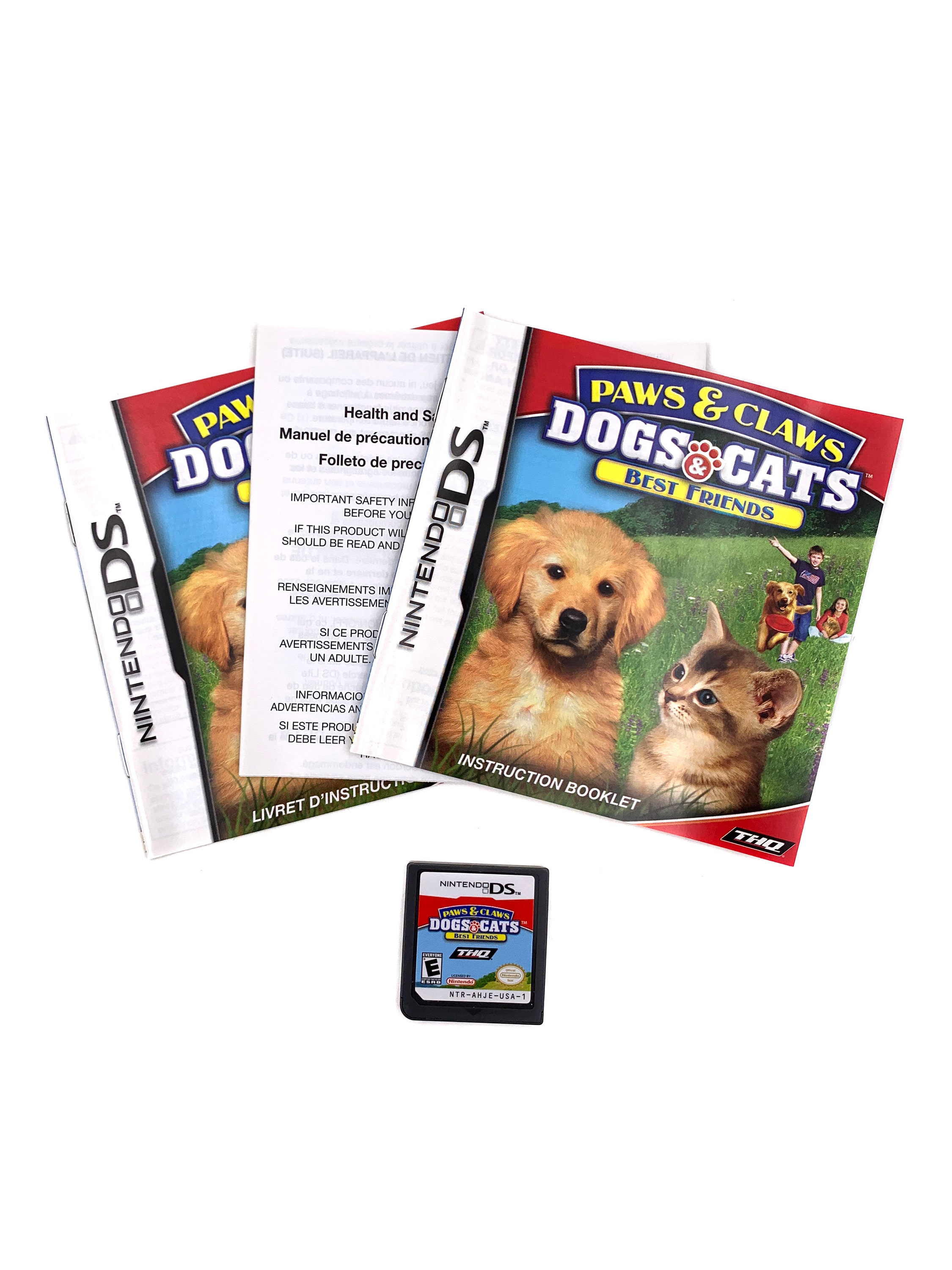 3 Nintendo DS Game Lot Paws & Claws Pampered Pets 2 ~ Dogs & Cats ~ Farm  Frenzy