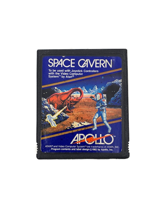 Jeu ATARI 2600 - SPACE CAVERN Par APOLLO INC - Cartouche Vintage RARE - Bon état