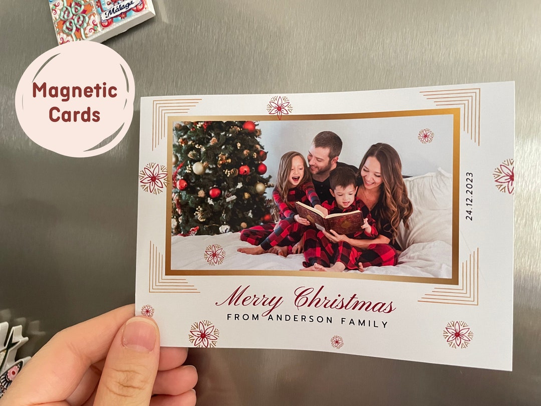 Magnetic Christmas Cards Magnetic Fridge Christmas Cards - Etsy