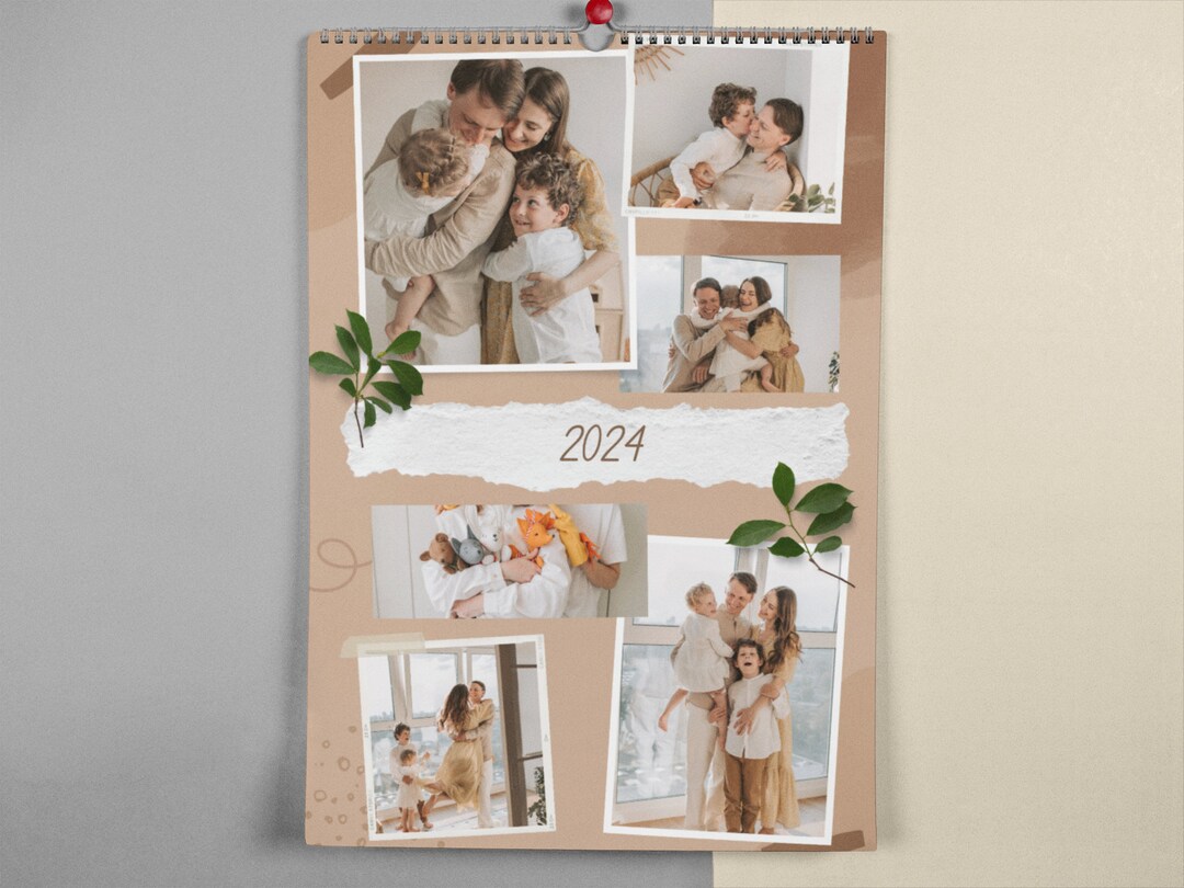 Personalized Family Calendar 2024, Wall Calendar, Family Planner 2024