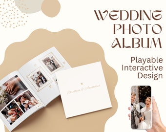 Photo Album with Augmented Reality, Photobook that Comes to Life, Anniversary Gift, Wedding Album, Interactive Photo Book