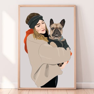 Custom Portrait, Personalised Gift, Friends, Couple, Family Drawing, Christmas Gift, Mothers Day Gift, Painting from Photo image 1