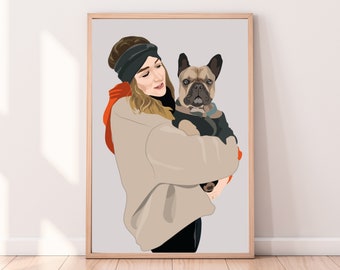 Portrait nach Foto, personalisiertes Geschenk, Freunde, Paar, Familie Zeichnung, Weihnachtsgeschenk, Muttertagsgeschenk, Gemälde vom Foto