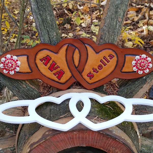 Hearts Template for Bronc Halter Noseband