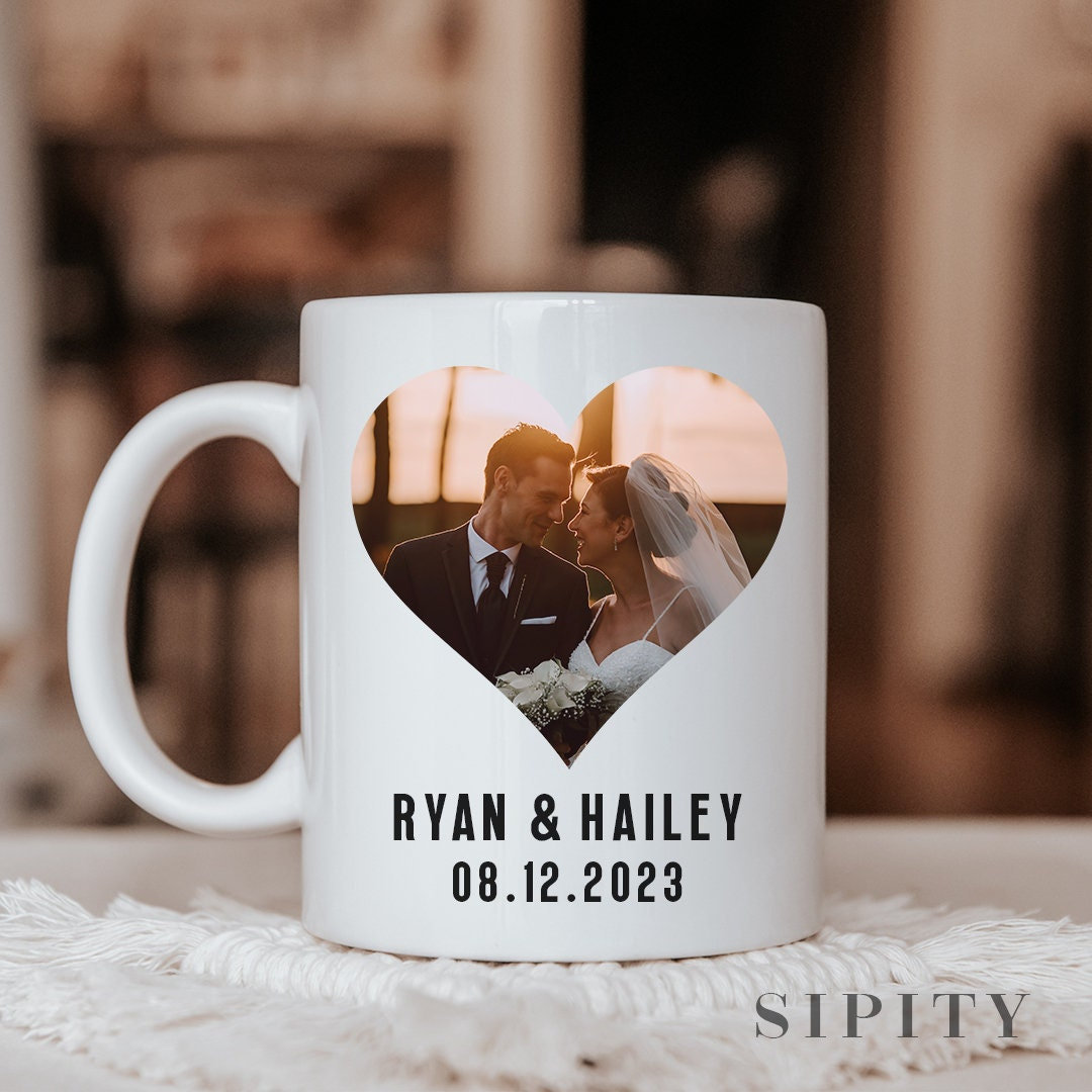 Custom Photo Mug, Custom Coffee Mug, Wedding Photo Mug, Anniversary Gift,  His and Hers Mugs, Wedding Favour Gift, Gift for Her or Him 