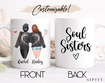 Soul Sister Mug, Best Friend Mug, Gift For Sister, Friendship Mug, Personalized Coffee Mug For Bestie, Birthday Gift For Friend