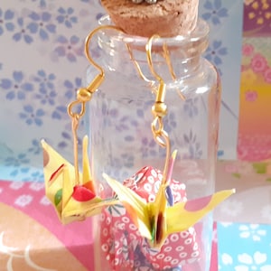 Orecchini Gru, Orecchini Origami, Orecchini giapponesi, Orecchini in acciaio inossidabile, Orecchini in acciaio inossidabile, Orecchini antiallergici