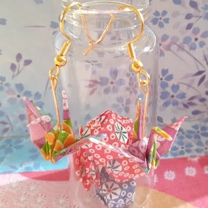 Orecchini Gru, Orecchini Origami, Orecchini giapponesi, Orecchini in acciaio inossidabile, Orecchini in acciaio inossidabile, Orecchini antiallergici