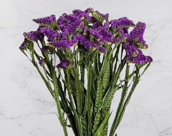 Purple Statice Dried Flowers for Bouquet, Crafts, Vase